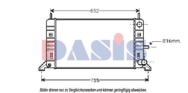 AKS DASIS Радиатор, охлаждение двигателя 092700N